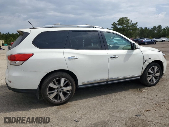 2013 Nissan Pathfinder Platinum with VIN 5N1AR2MMXDC602567, listed as a Copart auction lot 54296405 with 231,298 mi miles and Clean Title. Bid and sale history available at carsss.com. Image 3.
