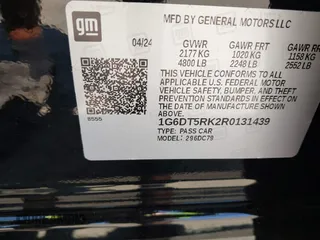 2024 Cadillac CT5 Premium Luxury with VIN 1G6DT5RK2R0131439, listed as a IAAI auction lot 42129787 with 1,801 mi miles and . Bid and sale history available at DreamBid. Image 9.