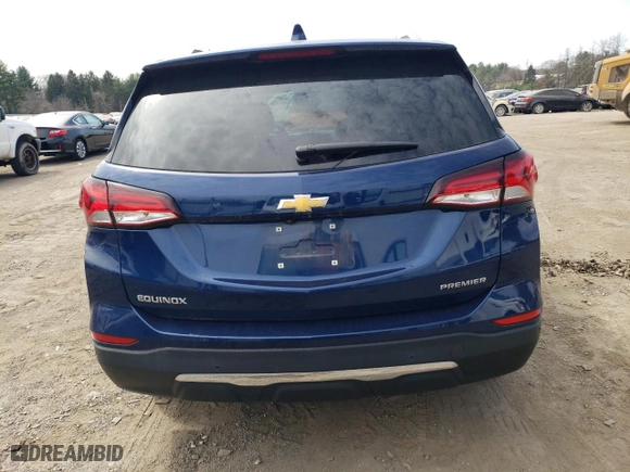 2022 Chevrolet Equinox Premier with VIN 3GNAXNEV6NS119874, listed as a Copart auction lot 50958585 with 19,696 mi miles and Salvage Title. Bid and sale history available at carsss.com. Image 6.