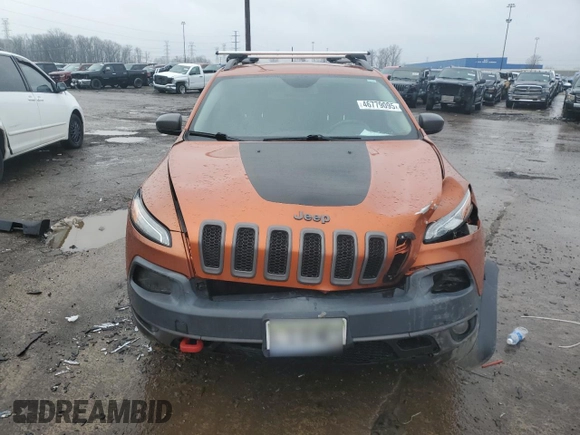 2014 Jeep Cherokee Trailhawk with VIN 1C4PJMBB4EW317799, listed as a Copart auction lot 46779095 with 95,832 mi miles and Clean Title. Bid and sale history available at carsss.com. Image 5.