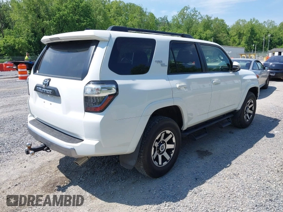 2021 Toyota 4Runner TRD Off Road Premium with VIN JTERU5JR5M5903979, listed as a IAAI auction lot 42268913 with 34,094 mi miles and . Bid and sale history available at DreamBid. Image 4.