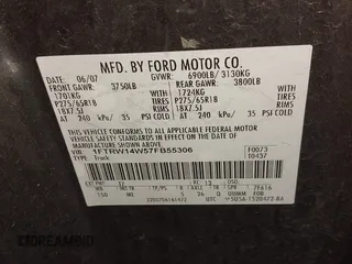 2007 Ford F-150 XLT with VIN 1FTRW14W57FB55306, listed as a IAAI auction lot 42588224 with 161,026 mi miles and . Bid and sale history available at DreamBid. Image 9.
