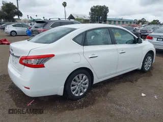 2015 Nissan Sentra S with VIN 3N1AB7AP4FY229253, listed as a IAAI auction lot 42046967 with 63,993 mi miles. Bid and sale history available at carsss.com. Image 4.