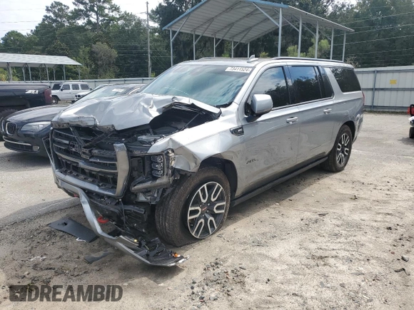 2023 GMC Yukon XL AT4 with VIN 1GKS2HKL8PR442320, listed as a Copart auction lot 73411524 with 20,984 mi miles and Salvage Title. Bid and sale history available at carsss.com. Image 1.
