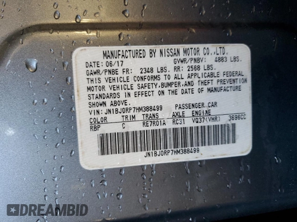2017 Infiniti QX50 z VIN JN1BJ0RP7HM388499, wystawiony jako Copart lot #44345175 z przebiegiem 105 772 mil mil oraz Szkoda całkowita • Salvage title. Historia ofert i sprzedaży dostępna na DreamBid. Obrazek 13.