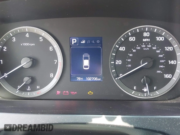 2017 Hyundai Sonata Sport with VIN 5NPE34AFXHH594862, listed as a IAAI auction lot 41952123 with 102,706 mi miles. Bid and sale history available at carsss.com. Image 7.