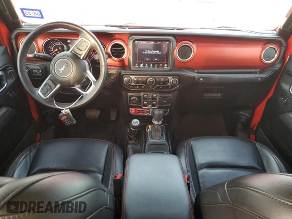 2022 Jeep Gladiator Rubicon with VIN 1C6JJTBGXNL163474, listed as a Copart auction lot 49156285 with 20,347 mi miles and Salvage title. Bid and sale history available at DreamBid. Image 8.