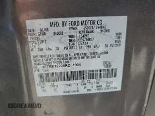 2008 Ford F-150 XL with VIN 1FTRF12228KD61904, listed as a Copart auction lot 52964945 with 167,453 mi miles and Salvage Title. Bid and sale history available at carsss.com. Image 12.