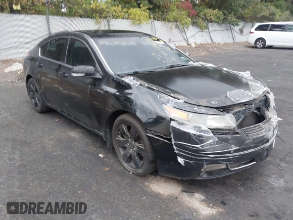 2012 Acura TL Tech Auto with VIN 19UUA9F58CA011897, listed as a IAAI auction lot 40535350 with 213,564 mi miles. Bid and sale history available at carsss.com. Image 1.