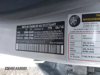 2014 Mercedes-Benz E 350 Luxury with VIN WDDHF8JB2EB043563, listed as a IAAI auction lot 41887276 with 73,003 mi miles and . Bid and sale history available at DreamBid. Image 9.