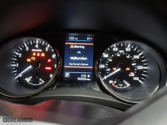 2019 Nissan Rogue SV with VIN KNMAT2MV2KP534835, listed as a IAAI auction lot 41567006 with 56359 miles. Bid and sale history available at carsss.com. Image 7.