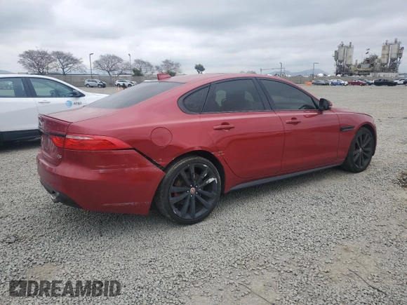 2018 Jaguar XF with VIN SAJBG4FV8JCY69204, listed as a Copart auction lot 50270335 with 45,243 mi miles and Salvage Title. Bid and sale history available at DreamBid. Image 3.