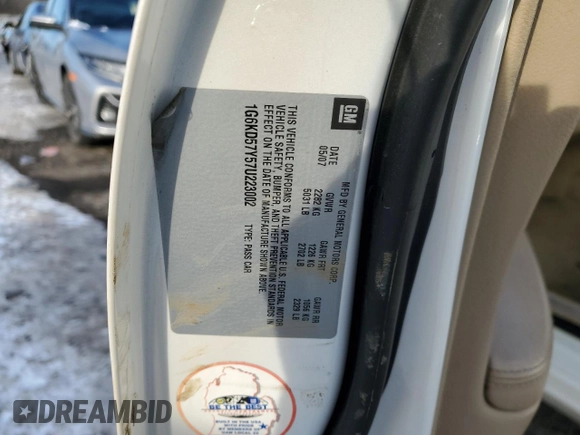 2007 Cadillac DTS Luxury I z VIN 1G6KD57Y57U223002, wystawiony jako Copart lot #87247984 z przebiegiem Nie podano mil oraz Szkoda całkowita • Salvage title. Historia ofert i sprzedaży dostępna na DreamBid. Obrazek 12.