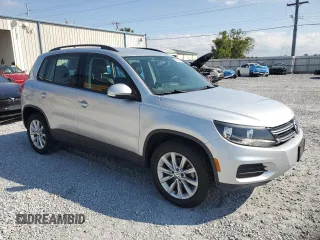 2018 Volkswagen Tiguan with VIN WVGBV7AX8JK001137, listed as a Copart auction lot 48380965 with 61,131 mi miles and Non Repairable. Bid and sale history available at DreamBid. Image 4.