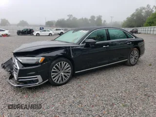 2019 Audi A8 L with VIN WAU8DAF81KN010369, listed as a Copart auction lot 46381143 with 13,921 mi miles. Bid and sale history available at carsss.com. Image 1.