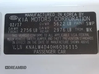 2017 Kia K900 Luxury with VIN KNALW4D40H6036115, listed as a Copart auction lot 46630905 with 85,964 mi miles and Salvage Title. Bid and sale history available at carsss.com. Image 15.