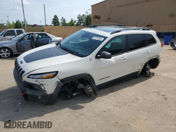 2018 Jeep Cherokee Trailhawk with VIN 1C4PJMBX0JD610455, listed as a Copart auction lot 61251565 with 75,818 mi miles and Salvage title. Bid and sale history available at DreamBid. Image 1.