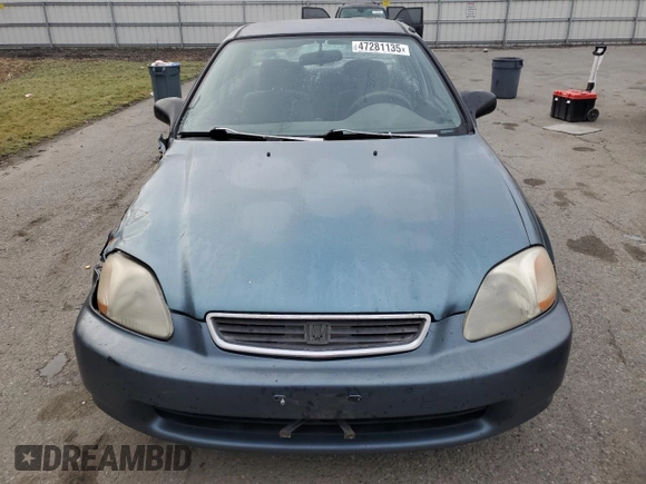 1997 Honda Civic DX with VIN JHMEJ6628VS031179, listed as a Copart auction lot 47281135 with 275,267 mi miles and Salvage Title. Bid and sale history available at DreamBid. Image 5.