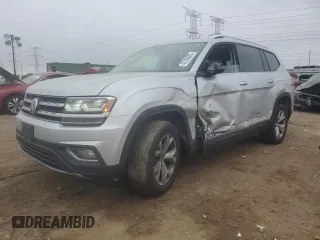 2018 Volkswagen Atlas 3.6L V6 SEL with VIN 1V2MR2CA4JC503035, listed as a Copart auction lot 43188685 with 106,606 mi miles and Salvage Title. Bid and sale history available at carsss.com. Image 1.