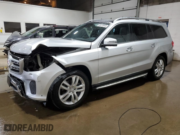 2017 Mercedes-Benz GLS 450 with VIN 4JGDF6EE0HA925547, listed as a Copart auction lot 60476944 with 67,645 mi miles and Salvage Title. Bid and sale history available at DreamBid. Image 1.