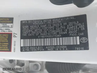 2014 Toyota Camry Hybrid LE with VIN 4T1BD1FK0EU115964, listed as a IAAI auction lot 40854548 with 61,731 mi miles. Bid and sale history available at carsss.com. Image 9.