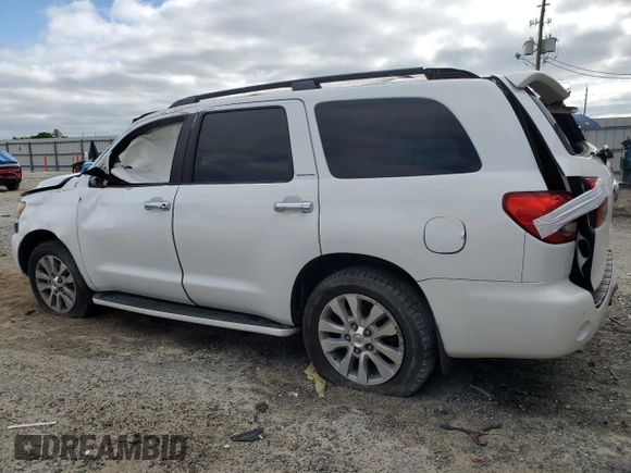 2013 Toyota Sequoia Limited with VIN 5TDKY5G13DS043490, listed as a Copart auction lot 52109835 with 0 mi miles and Non Repairable. Bid and sale history available at carsss.com. Image 2.