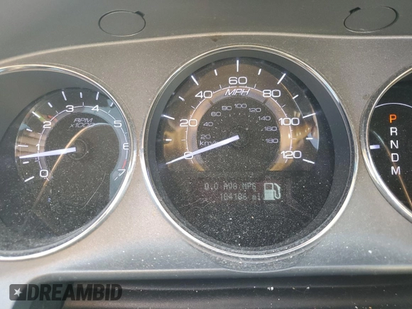 2012 Lincoln MKZ with VIN 3LNHL2GC1CR804460, listed as a Copart auction lot 43977715 with 104,186 mi miles and Salvage Title. Bid and sale history available at DreamBid. Image 9.
