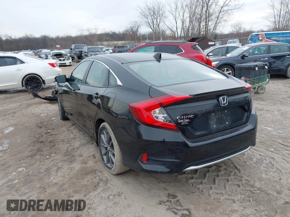 2019 Honda Civic Sedan EX with VIN 19XFC1F31KE013956, listed as a IAAI auction lot 41502562 with 65,752 mi miles. Bid and sale history available at carsss.com. Image 3.