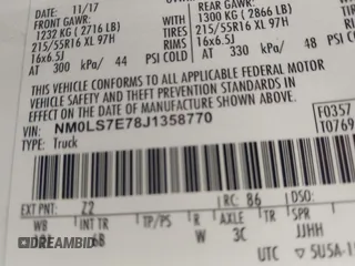 2018 Ford Transit Connect XL с VIN NM0LS7E78J1358770, выставлен на аукционе IAAI как лот 42389586 с пробегом 188 470 миль миль и . История ставок и продаж доступна на DreamBid. Изображение 9.