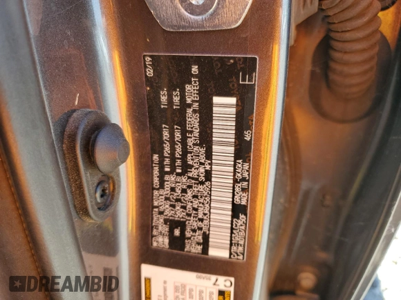 2019 Toyota 4Runner SR5 with VIN JTEBU5JR6K5675926, listed as a Copart auction lot 61691815 with 86,346 mi miles and Clean title. Bid and sale history available at DreamBid. Image 13.