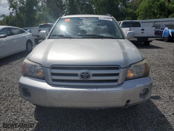 2005 Toyota Highlander with VIN JTEDP21A650068273, listed as a Copart auction lot 51506985 with 196,026 mi miles and Non Repairable. Bid and sale history available at carsss.com. Image 5.