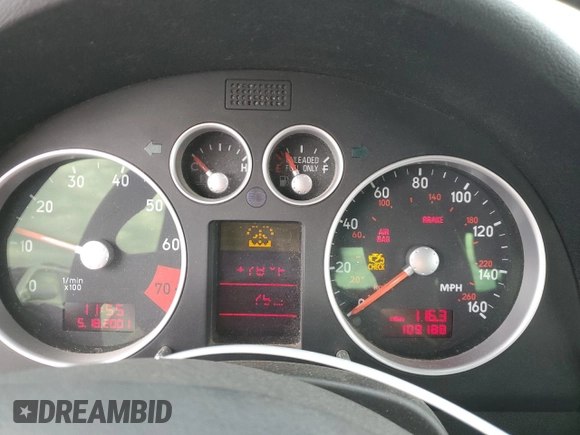 2001 Audi TT with VIN TRUUT28N811039831, listed as a Copart auction lot 72315664 with 109,188 mi miles and Clean Title. Bid and sale history available at carsss.com. Image 9.