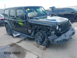 2019 Jeep Wrangler Unlimited Sport S z VIN 1C4HJXDG9KW653488, wystawiony jako IAAI lot #42275297 z przebiegiem Nie podano mil oraz . Historia ofert i sprzedaży dostępna na DreamBid. Obrazek 1.