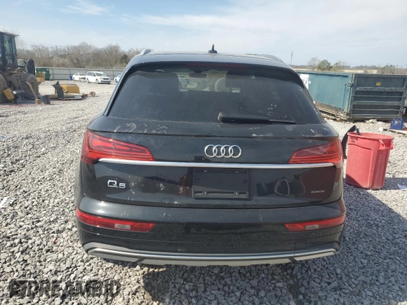 2021 Audi Q5 Premium Plus with VIN WA1BAAFY8M2082461, listed as a Copart auction lot 46950415 with Not provided miles and Salvage title. Bid and sale history available at DreamBid. Image 6.