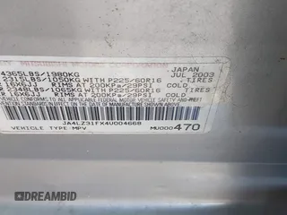 2004 Mitsubishi Outlander LS z VIN JA4LZ31FX4U004668, wystawiony jako IAAI lot #42316907 z przebiegiem 218 497 mil mil oraz . Historia ofert i sprzedaży dostępna na DreamBid. Obrazek 9.