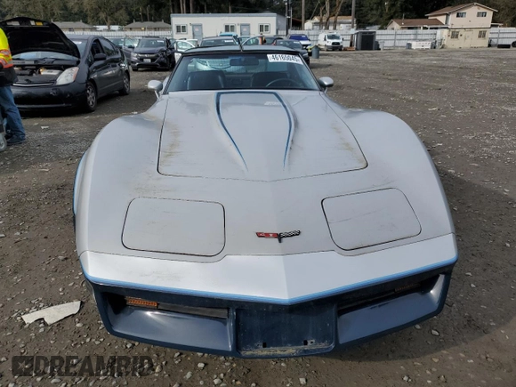 1981 Chevrolet Corvette with VIN 1G1AY8765B5102866, listed as a Copart auction lot 46165045 with 41,222 mi miles and Clean Title. Bid and sale history available at carsss.com. Image 5.