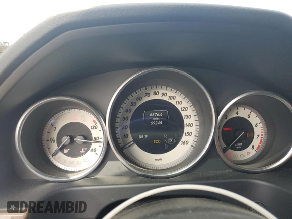 2014 Mercedes-Benz E 350 Luxury with VIN WDDHF8JB9EB009443, listed as a Copart auction lot 65094745 with 69,245 mi miles and Salvage title. Bid and sale history available at DreamBid. Image 9.