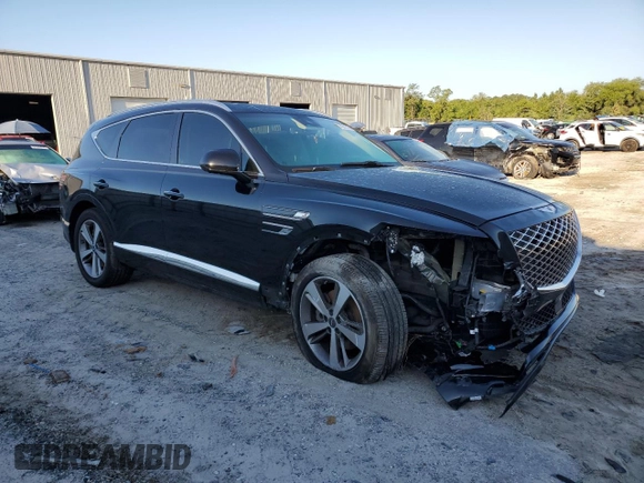 2021 Genesis GV80 with VIN KMUHBDSB0MU047236, listed as a Copart auction lot 57061315 with Not provided miles and Salvage title. Bid and sale history available at DreamBid. Image 4.