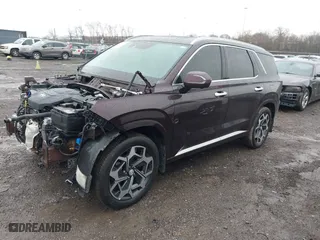 2022 Hyundai Palisade Calligraphy with VIN KM8R74HE3NU413195, listed as a IAAI auction lot 41575566 with 23,498 mi miles. Bid and sale history available at carsss.com. Image 18.