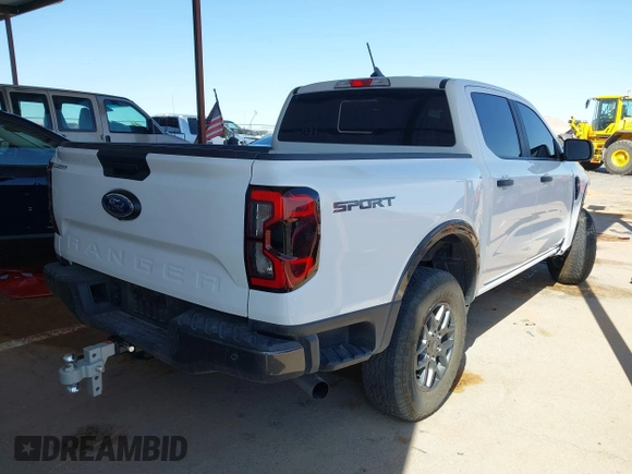 2024 Ford Ranger XLT with VIN 1FTER4GHXRLE52080, listed as a IAAI auction lot 41992449 with 4,083 mi miles and . Bid and sale history available at DreamBid. Image 4.
