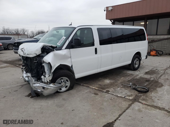 2012 Chevrolet Express Passenger 1LT with VIN 1GAZG1FG5C1140436, listed as a Copart auction lot 85259254 with 0 mi miles and Salvage Title. Bid and sale history available at carsss.com. Image 1.