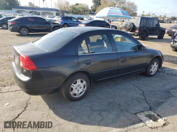 2001 Honda Civic DX with VIN 2HGES16271H566802, listed as a Copart auction lot 43362825 with 238,734 mi miles and Clean Title. Bid and sale history available at carsss.com. Image 3.