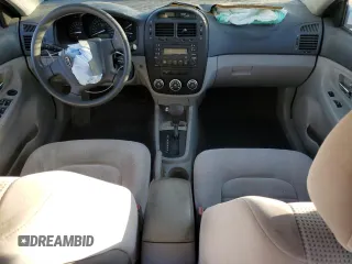 2008 Kia Spectra EX with VIN KNAFE121685507522, listed as a Copart auction lot 57908235 with 143,894 mi miles and Salvage title. Bid and sale history available at DreamBid. Image 8.