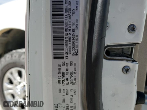 2017 Ram 2500 Laramie with VIN 3C6UR5FL8HG644916, listed as a Copart auction lot 45888675 with 231,466 mi miles and Salvage Title. Bid and sale history available at carsss.com. Image 12.