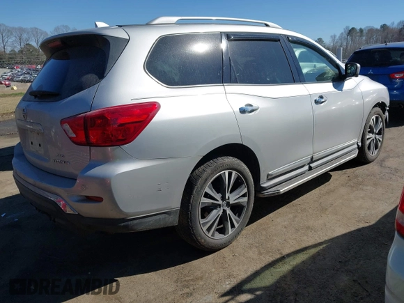 2020 Nissan Pathfinder Platinum with VIN 5N1DR2DM2LC608777, listed as a IAAI auction lot 41707833 with 144,366 mi miles. Bid and sale history available at carsss.com. Image 4.