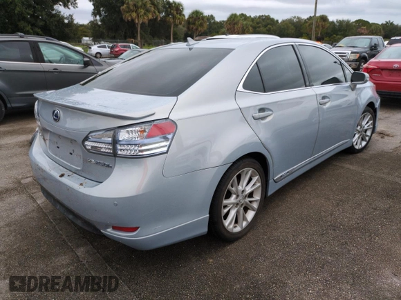 2010 Lexus HS with VIN JTHBB1BA9A2014756, listed as a Copart auction lot 74750524 with Not Provided miles and Non Repairable. Bid and sale history available at carsss.com. Image 3.