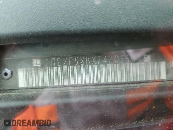 2007 Pontiac G6 1SV Value Leader z VIN 1G2ZF58BX74205504, wystawiony jako Copart lot #54570325 z przebiegiem Nie podano mil oraz Szkoda całkowita • Salvage title. Historia ofert i sprzedaży dostępna na DreamBid. Obrazek 12.