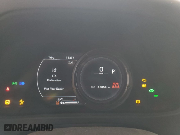 2022 Lexus UX 250h F Sport with VIN JTHR9JBH7N2056940, listed as a Copart auction lot 67380624 with 47,854 mi miles and Salvage Title. Bid and sale history available at DreamBid. Image 9.