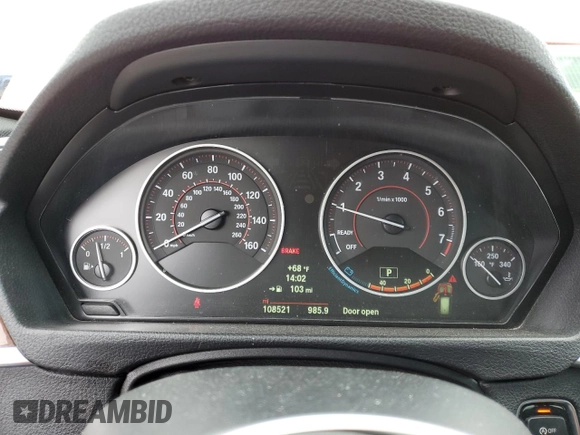 2014 BMW 3 Series 328i xDrive with VIN WBA3G7C57EKN37062, listed as a Copart auction lot 49487195 with 108,521 mi miles and Salvage Title. Bid and sale history available at carsss.com. Image 9.