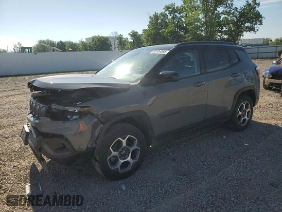 2022 Jeep Compass Trailhawk с VIN 3C4NJDDB6NT203698, выставлен на аукционе Copart как лот 62404365 с пробегом 15 340 миль миль и Списание • Salvage title. История ставок и продаж доступна на DreamBid. Изображение 1.